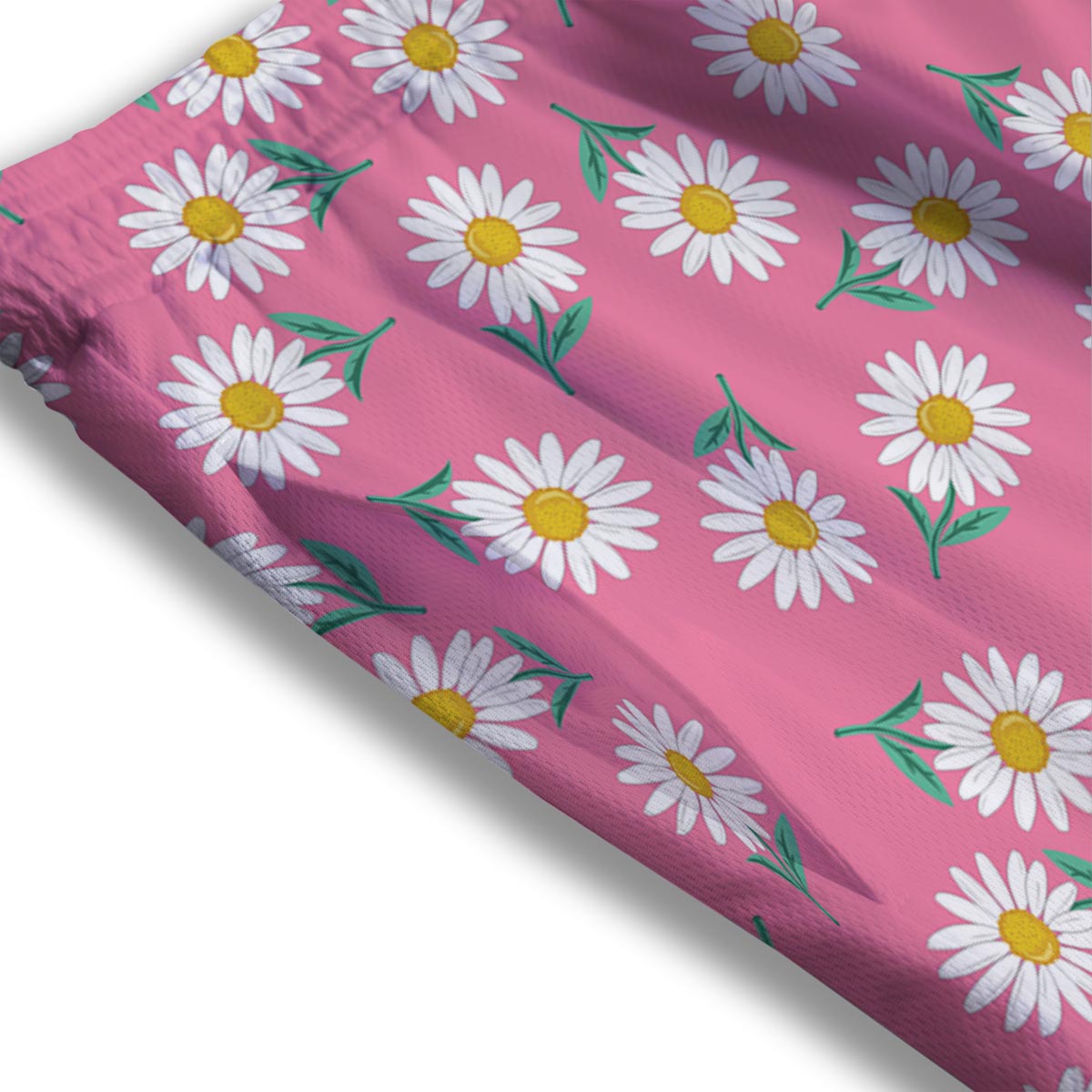 Chamomile Sunflower Print Pattern Mesh Shorts