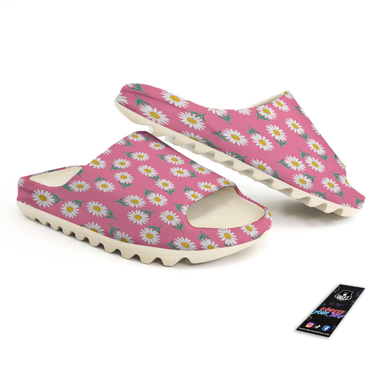 Chamomile Sunflower Print Pattern Sandals-grizzshop