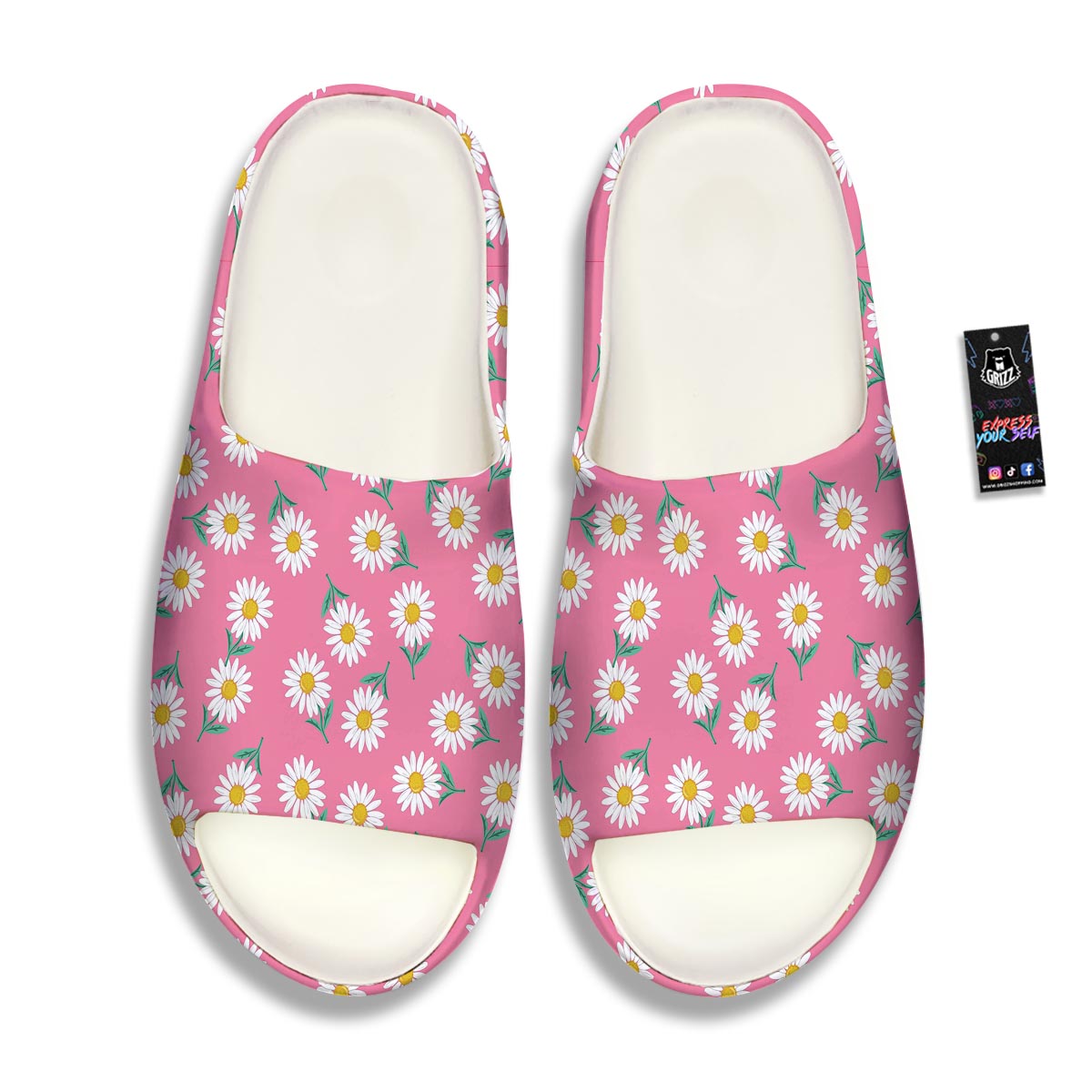 Chamomile Sunflower Print Pattern Sandals-grizzshop