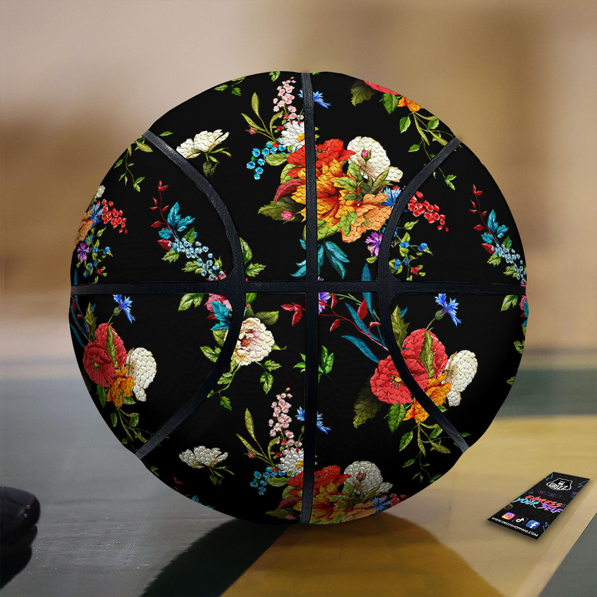 Butterfly Monarch Vintage Print Pattern Basketball