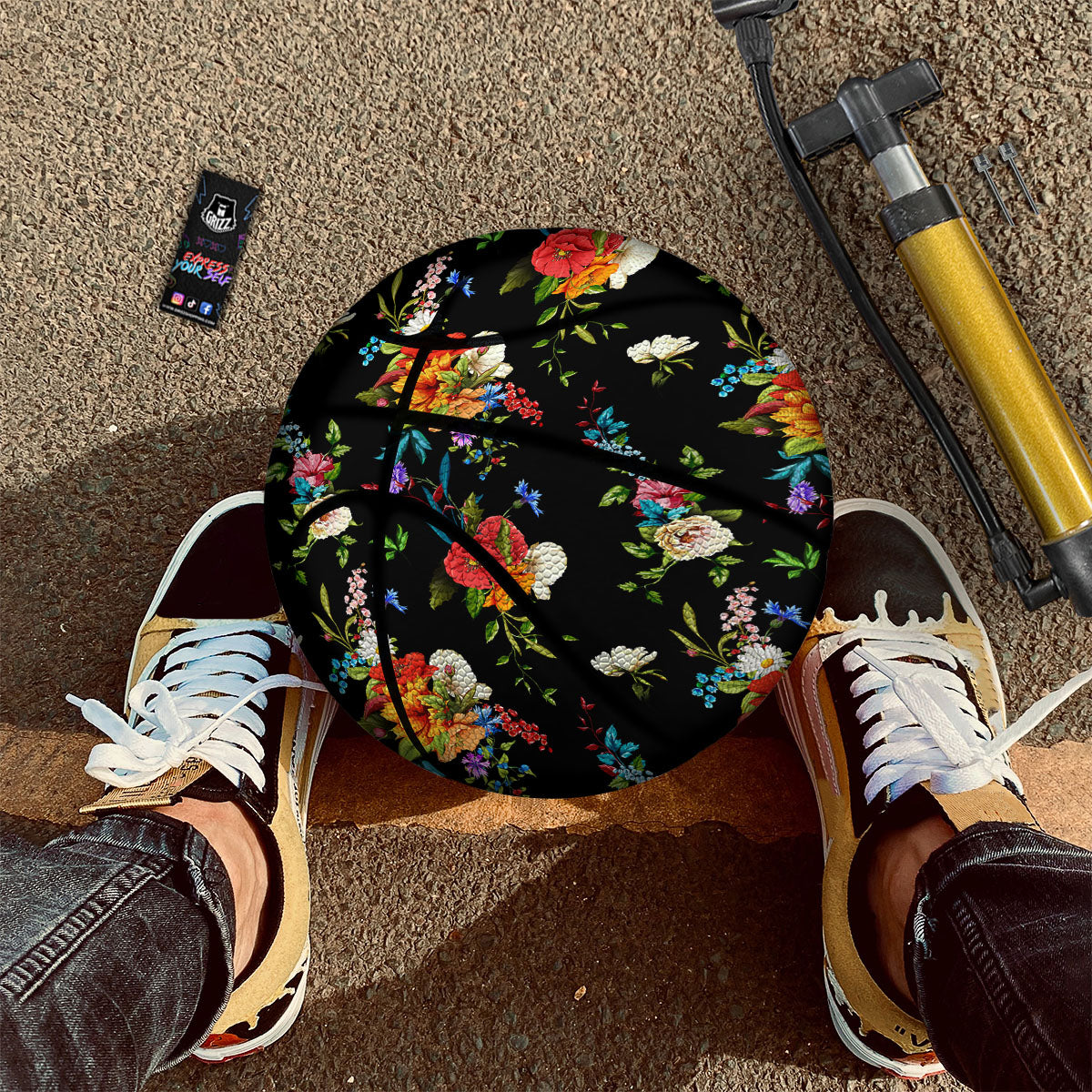 Butterfly Monarch Vintage Print Pattern Basketball