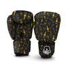 Champagne Gold Glitter Pattern Print Boxing Gloves-grizzshop