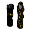 Champagne Gold Glitter Pattern Print Muay Thai Shin Guards-grizzshop