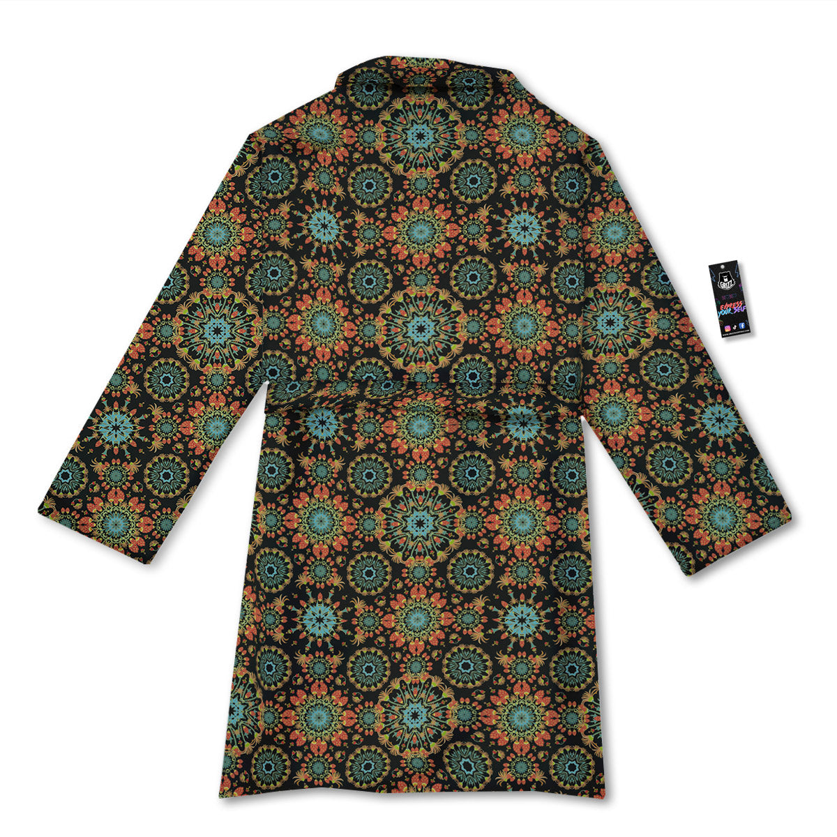 Chaotic Boho Print Pattern Bathrobe-grizzshop
