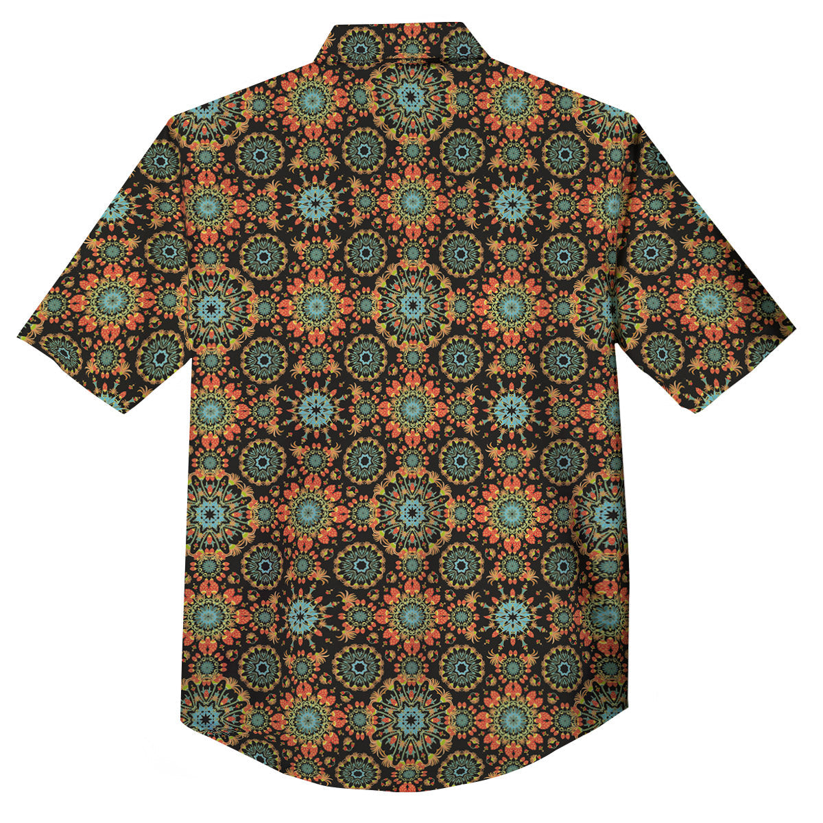 Chaotic Boho Print Pattern Button Up Shirt-grizzshop