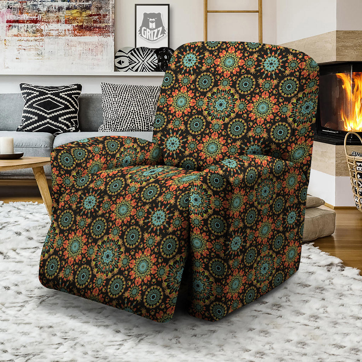 Boho best sale recliner cover