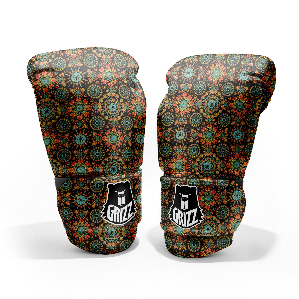 Chaotic Boho Print Pattern Sparring Gloves-grizzshop