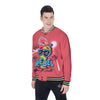 Characters Graffiti Cartoon Print Baseball Jacket-grizzshop