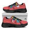 Characters Graffiti Cartoon Print Black Chunky Shoes-grizzshop