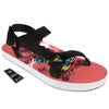 Characters Graffiti Cartoon Print Black Open Toe Sandals-grizzshop