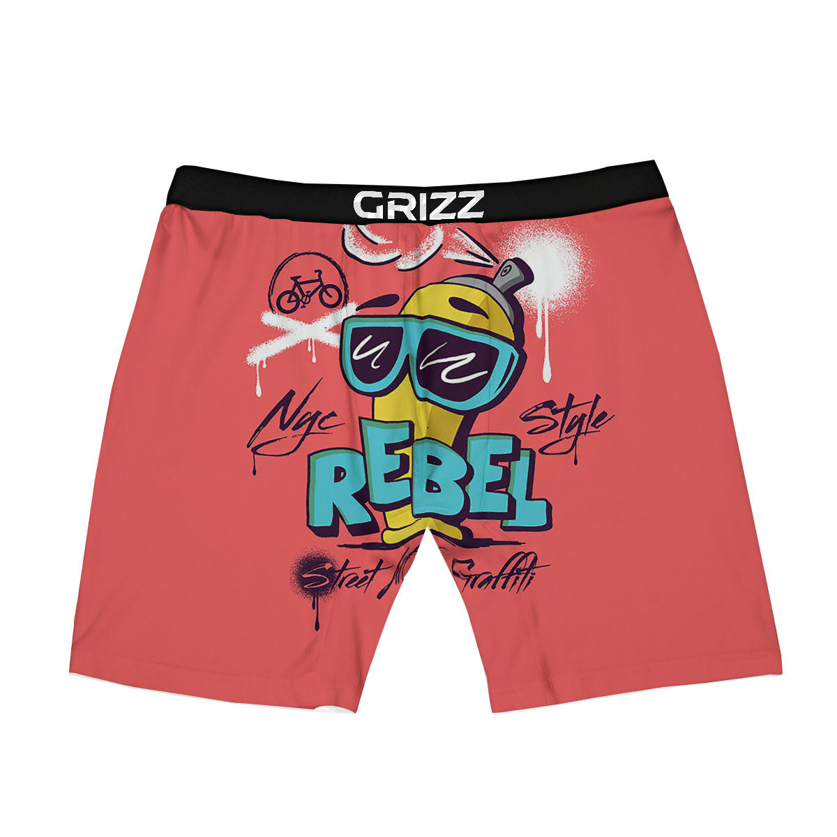 Characters Graffiti Cartoon Print Boxer Briefs-grizzshop