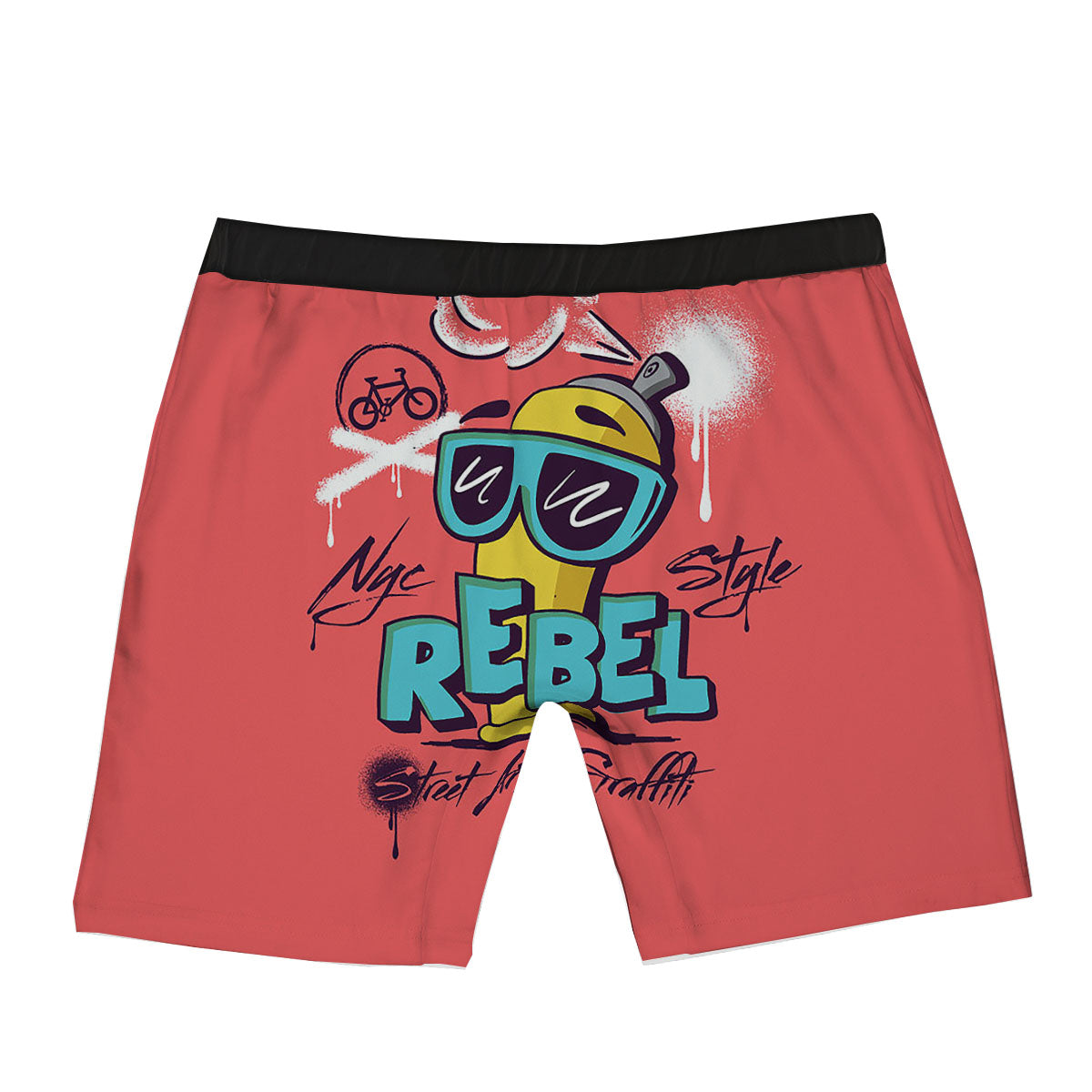 Characters Graffiti Cartoon Print Boxer Briefs-grizzshop