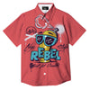 Characters Graffiti Cartoon Print Button Up Shirt-grizzshop