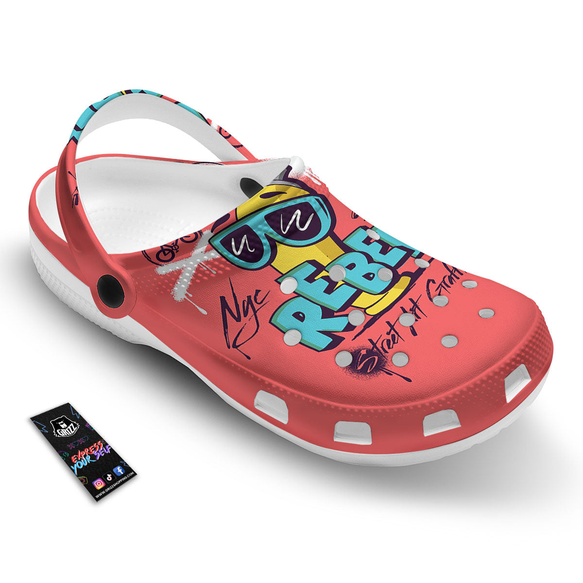 Characters Graffiti Cartoon Print Clog-grizzshop