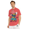 Characters Graffiti Cartoon Print Men's Golf Shirts-grizzshop