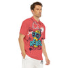 Characters Graffiti Cartoon Print Men's Golf Shirts-grizzshop