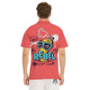 Characters Graffiti Cartoon Print Men's Golf Shirts-grizzshop