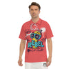 Characters Graffiti Cartoon Print Men's Golf Shirts-grizzshop