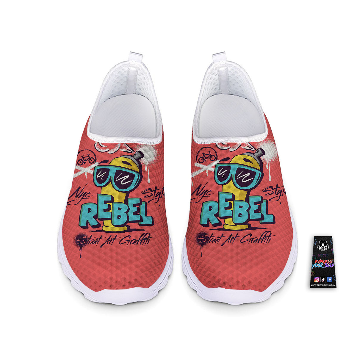 Characters Graffiti Cartoon Print Nurse Shoes-grizzshop