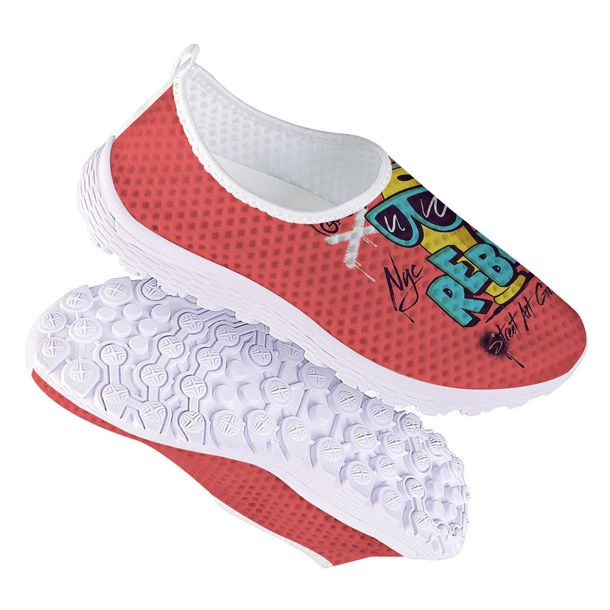 Characters Graffiti Cartoon Print Nurse Shoes-grizzshop