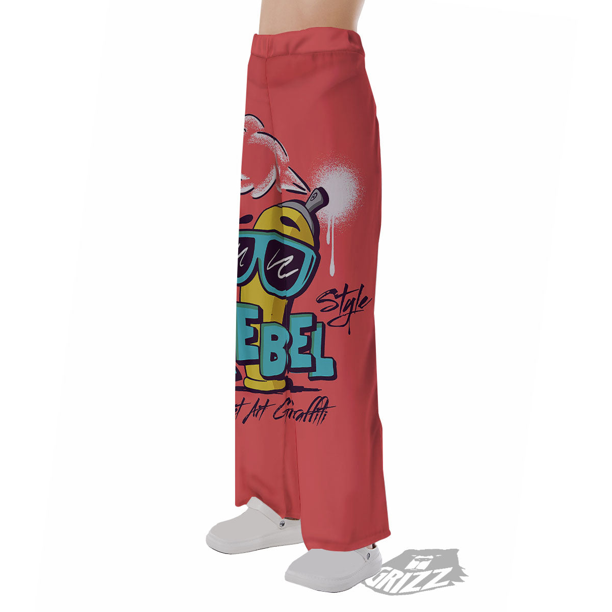 Characters Graffiti Cartoon Print Pajama Pants-grizzshop