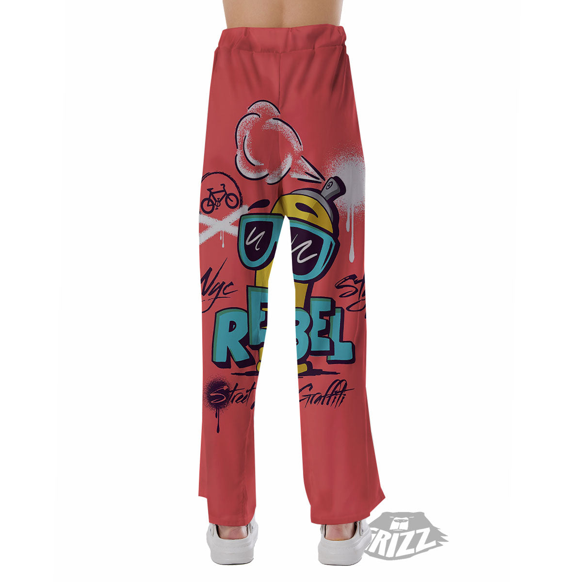 Characters Graffiti Cartoon Print Pajama Pants-grizzshop