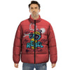 Characters Graffiti Cartoon Print Puffer Jacket-grizzshop