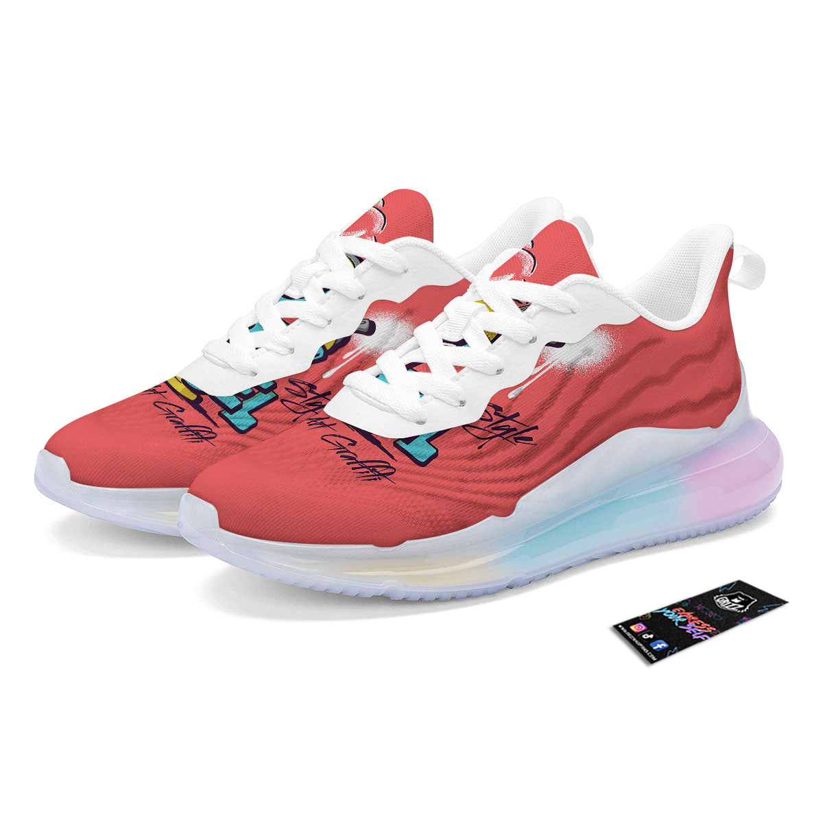 Characters Graffiti Cartoon Print Running Sneakers-grizzshop