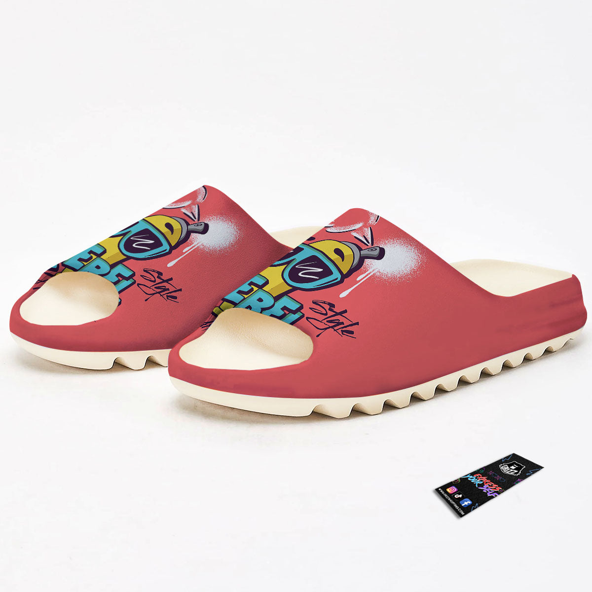 Characters Graffiti Cartoon Print Sandals-grizzshop