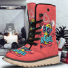 Characters Graffiti Cartoon Print Snow Boots-grizzshop