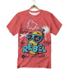 Characters Graffiti Cartoon Print T-Shirt-grizzshop