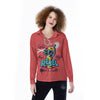 Characters Graffiti Cartoon Print Women's Long Sleeve Shirts-grizzshop