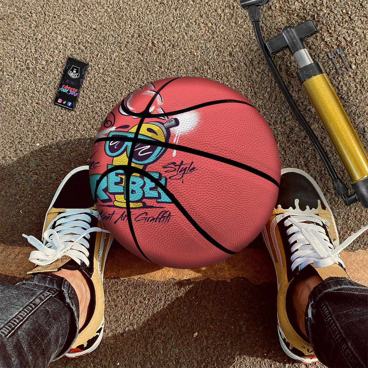 Cancer Breast Little Ribbon Print Basketball
