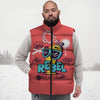 Characters Graffiti Cartoon Print Down Vest