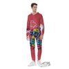 Characters Graffiti Cartoon Print Men's Jumpsuit-grizzshop