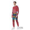 Characters Graffiti Cartoon Print Men's Jumpsuit-grizzshop