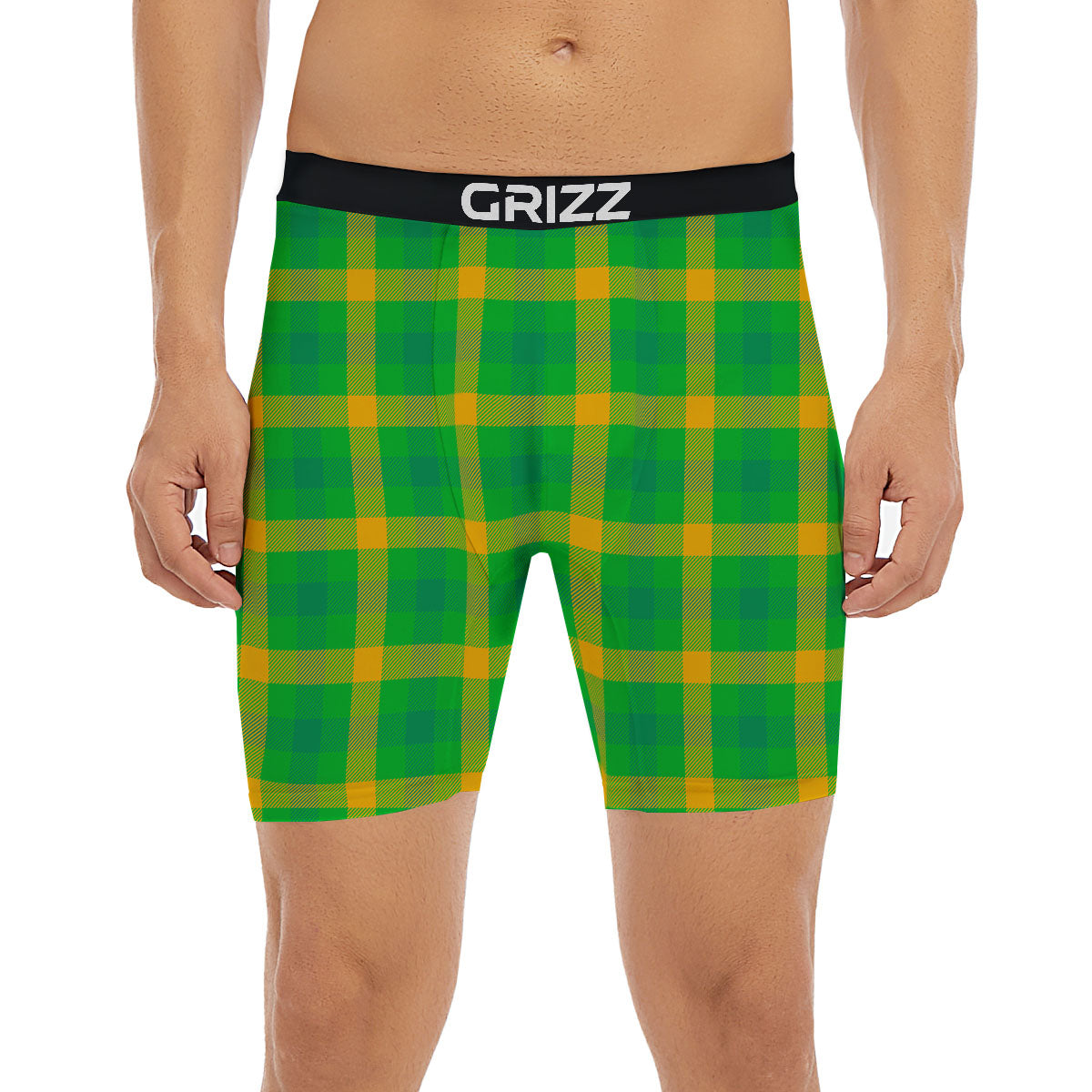 Check Irish Buffalo Print Pattern Boxer Briefs-grizzshop