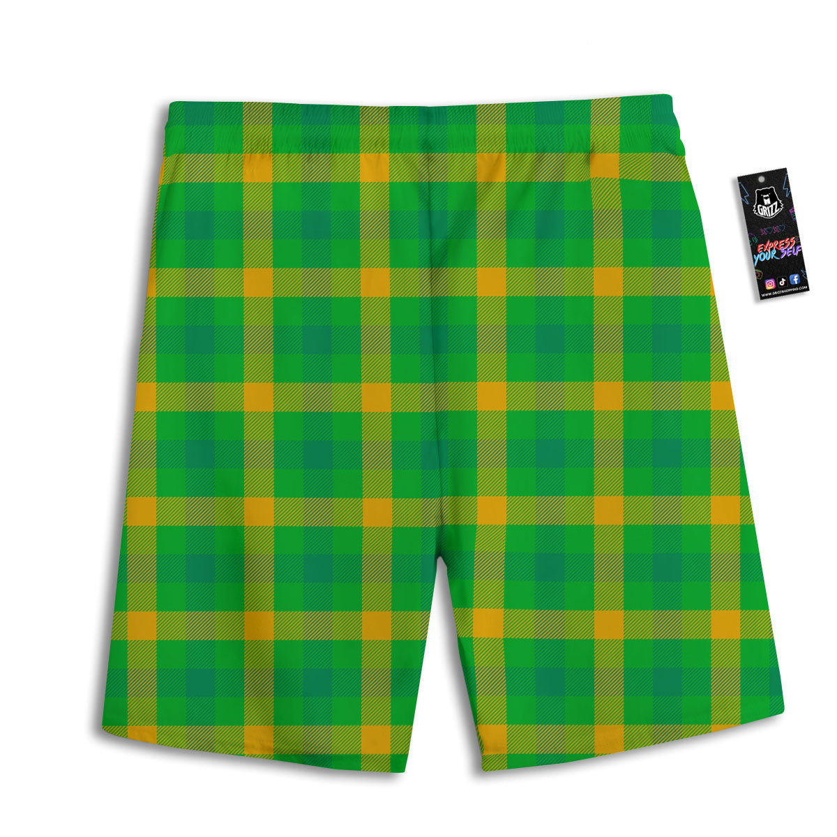Check Irish Buffalo Print Pattern Men's Athletic Shorts