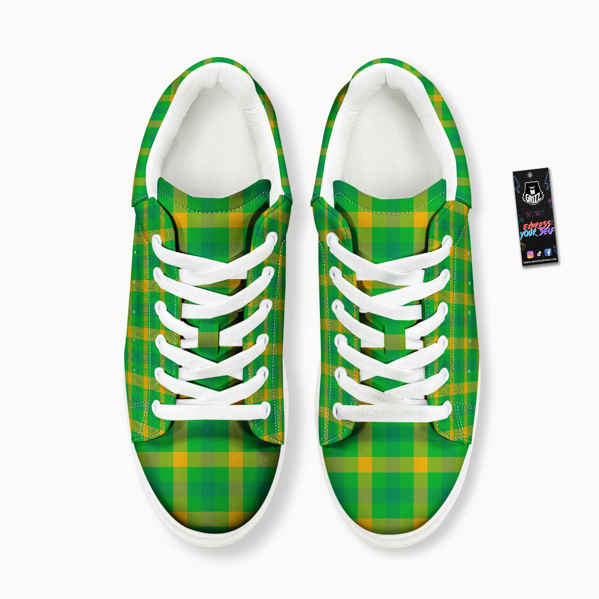 Check Irish Buffalo Print Pattern Platform Shoes-grizzshop