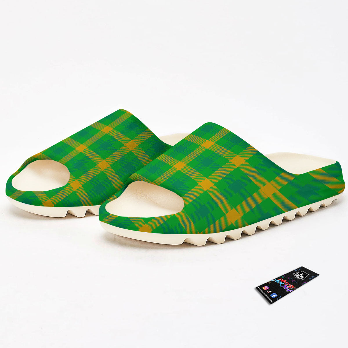Check Irish Buffalo Print Pattern Sandals-grizzshop