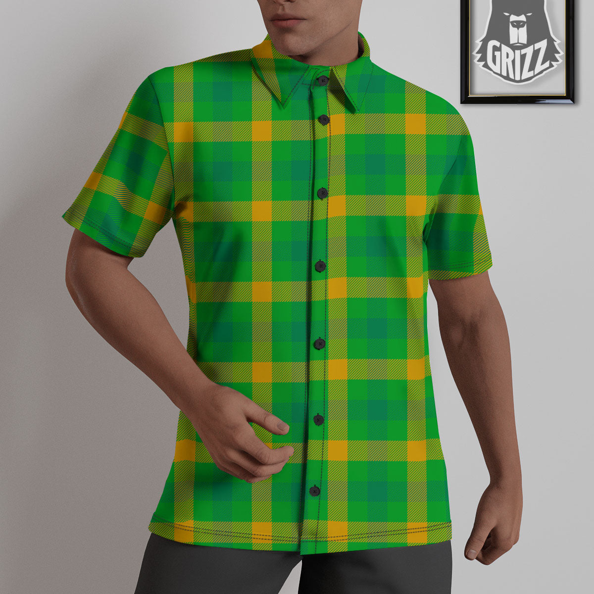 Check Irish Buffalo Print Pattern Untucked Shirts-grizzshop