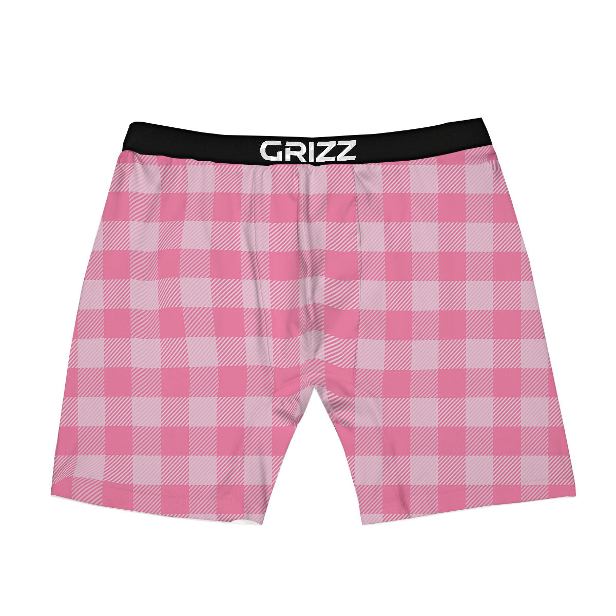 Check Pink Print Pattern Boxer Briefs-grizzshop