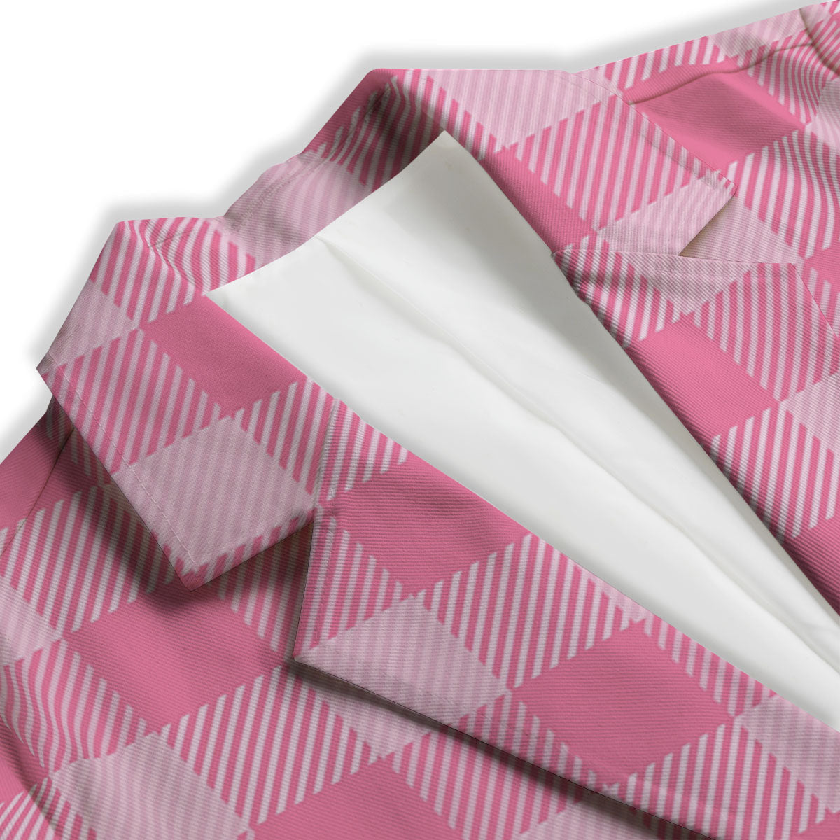 Check Pink Print Pattern Women's Blazer-grizzshop
