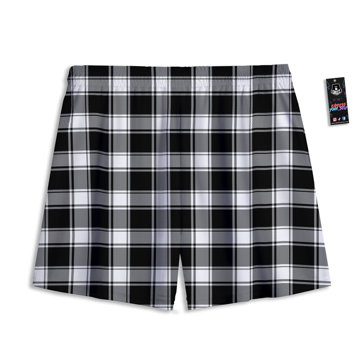 Dracula Fang Print Mesh Shorts