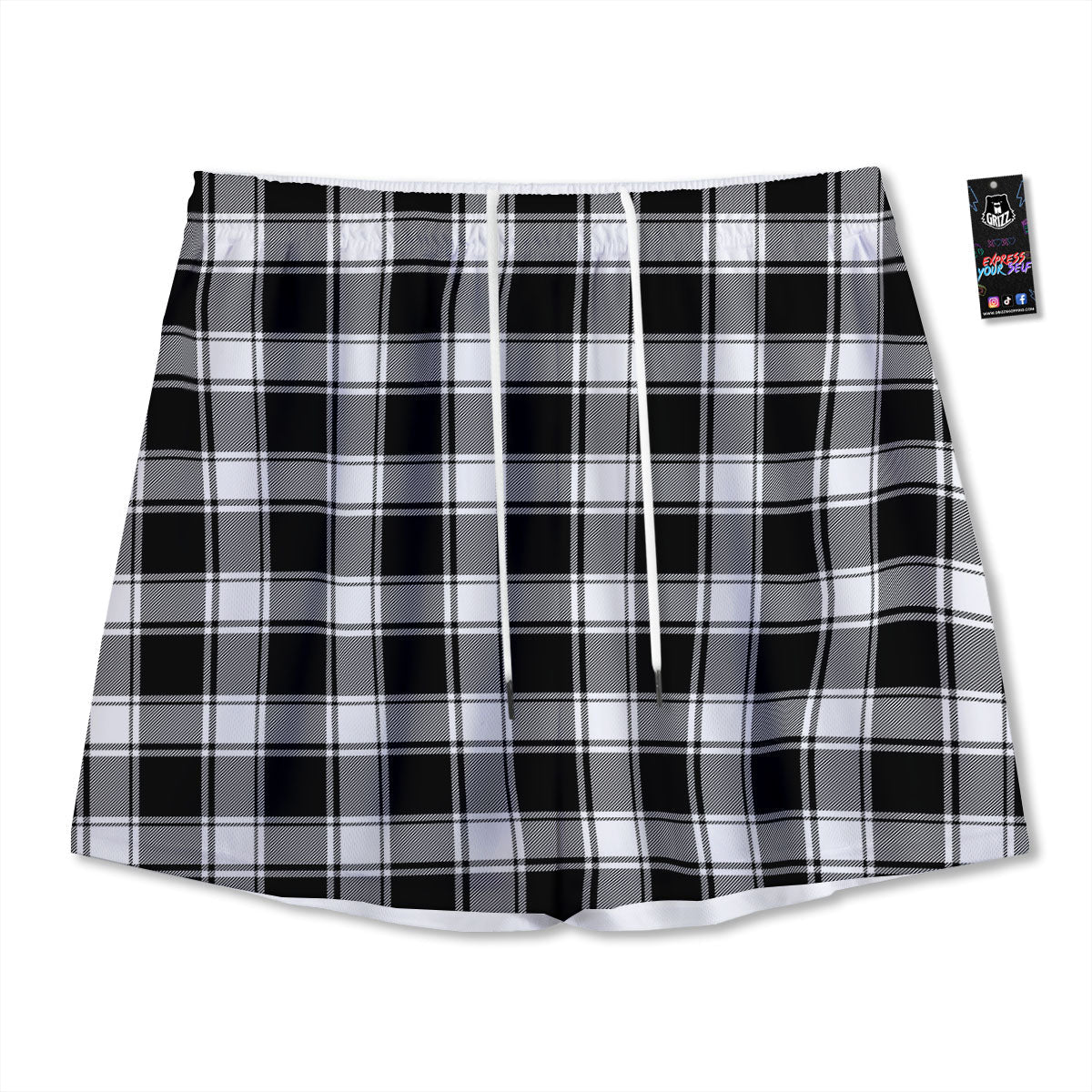Dracula Fang Print Mesh Shorts