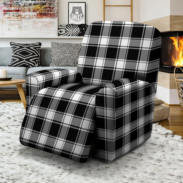 Black and best sale white plaid recliner