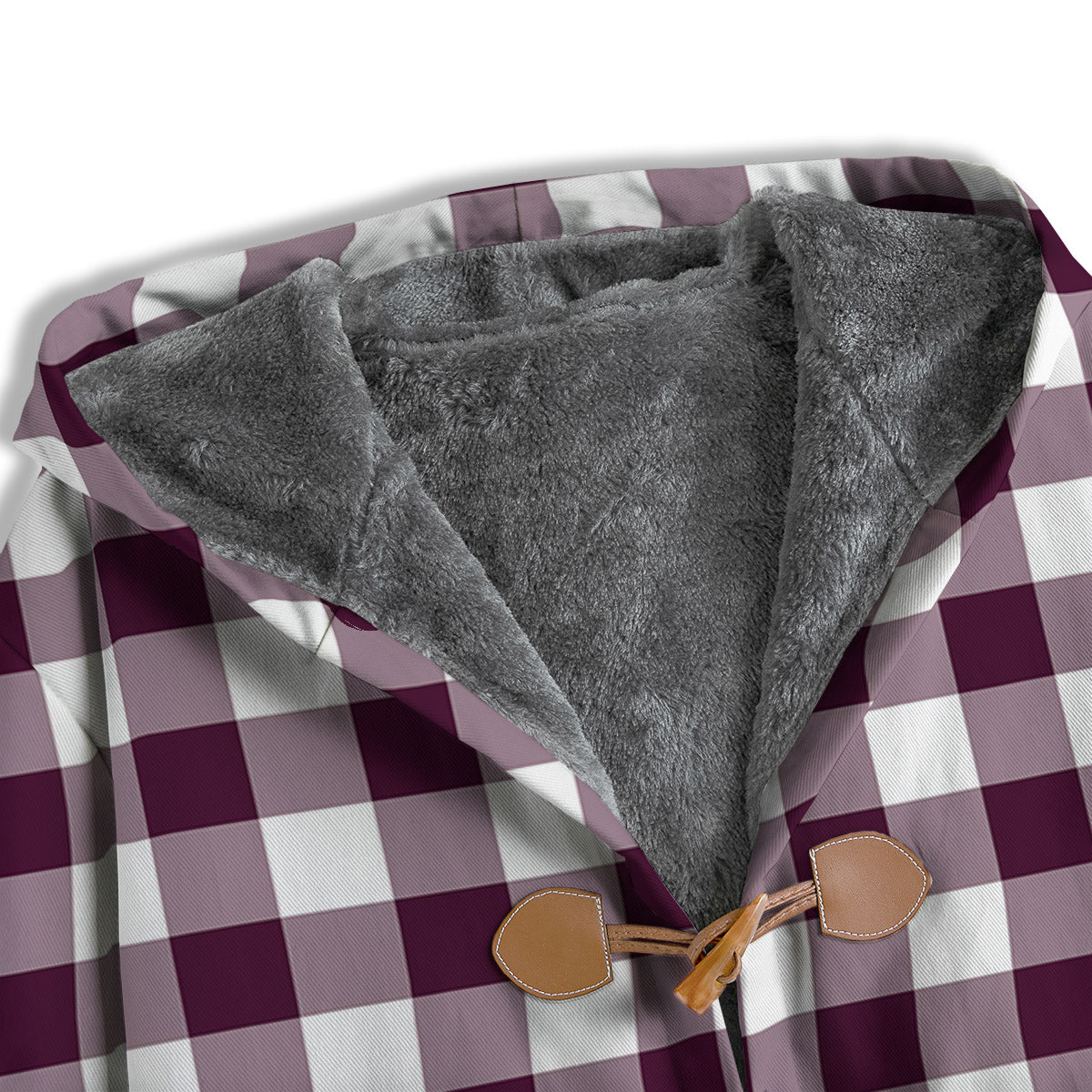 Check White And Burgundy Print Pattern Men's Windbreaker Jacket-grizzshop