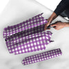 Check White And Purple Print Pattern Umbrella-grizzshop