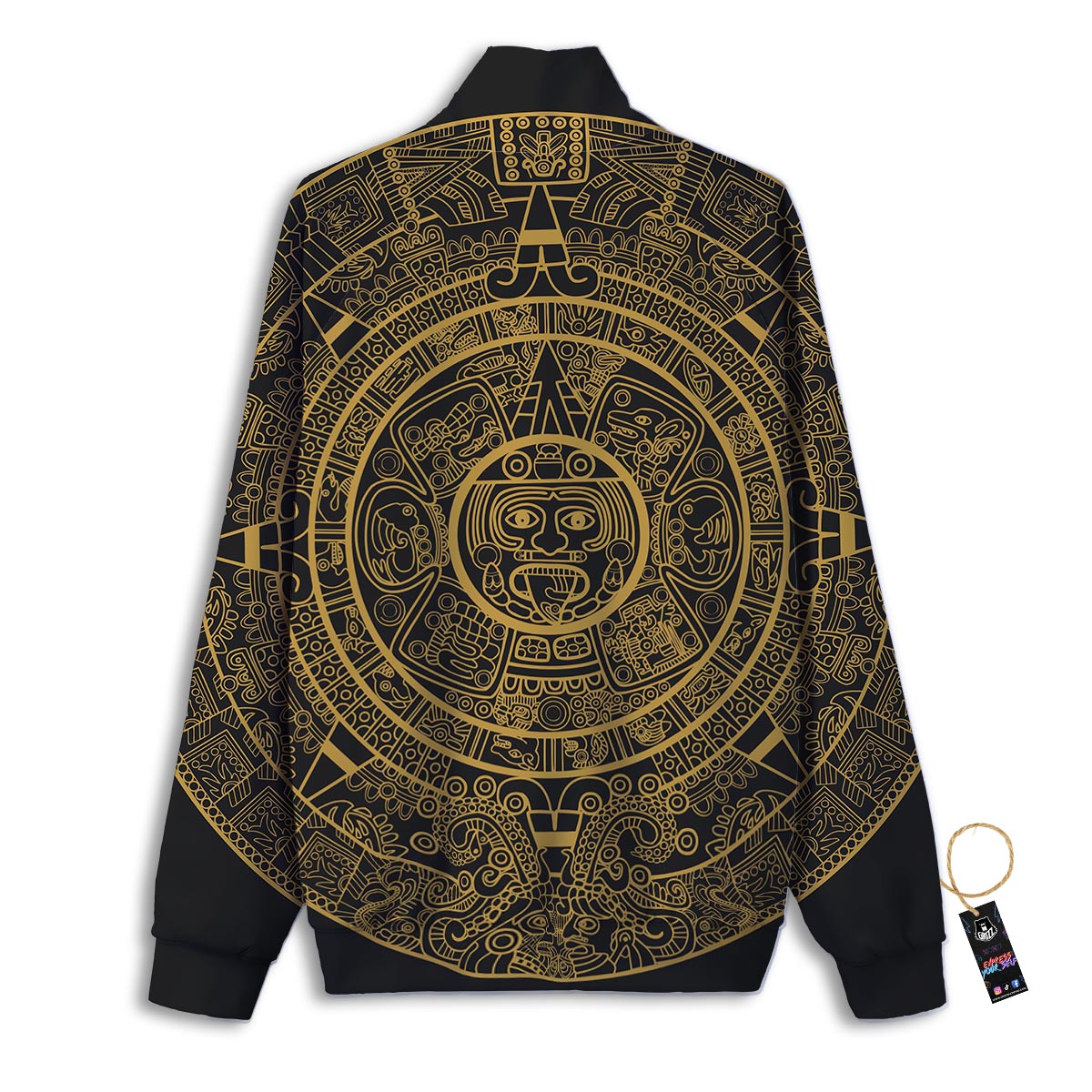 Check Yellow And Red Print Pattern Track Jacket-grizzshop