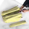 Check Yellow And White Print Pattern Umbrella-grizzshop